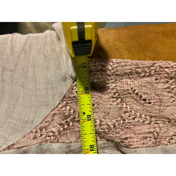 nwt womens coral pink blouse lacy design roll tab size med - Picture 4 of 16